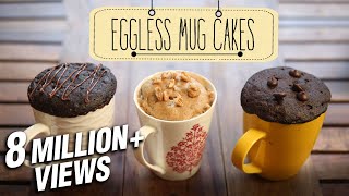 How To Make Eggless Mug Cakes  2 Minute Microwave Mug Cakes  Beat Batter Bake With Priyanka [upl. by Yeniffit926]