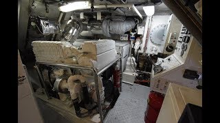 37 m Perini Navi sail yacht Engine room video tour [upl. by Einnek785]