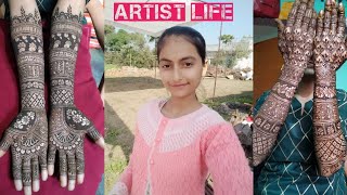 Real life struggle 😱  Struggle of mehndi artist 😔 [upl. by Toolis]