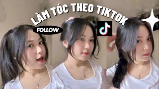 THỬ LÀM TÓC THEO TIKTOK 🎀💆🏻‍♀️  kiểu tóc đi học máy uốn tóc siêu xịn lược phồng tóc… Thien Ai [upl. by Aikan]