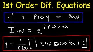 First Order Linear Differential Equations [upl. by Ardnazil]