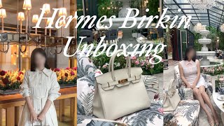 eng 에르메스 버킨 Hermes Birkin 30 Epsom Craie 언박싱🎁 에르메스 쇼핑🛍️ 라무진 청담아니다파르크청담 길목🥩 청담동 맛집🍽️ 서울 브이로그🎀 [upl. by Nonah830]