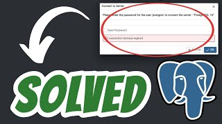 Connection timeout expired PostgreSQL PgAdmin 4 SOLVED [upl. by Edrick]
