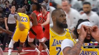 LeBron James had everyone hyped with filthy dimes to Anthony Davis vs Raptors [upl. by Liss]