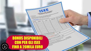 Ecco tutti i bonus disponibili per ISEE inferiori a 20 mila Euro [upl. by Mcnutt181]