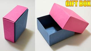 Origami GIFT BOX with Cover  Easy [upl. by Gabby]