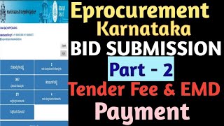 Eprocurement Karnataka Tender Submission PART2 [upl. by Naxela921]