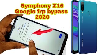 Symphony Z16 Google frp Lock bypass 2020 [upl. by Divadnahtanoj]