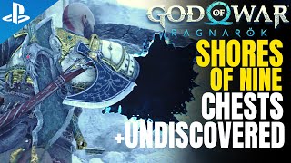 Shores of Nine all Collectibles Artefact Chests undiscovered Locations  God of War Ragnarok [upl. by Hillel]