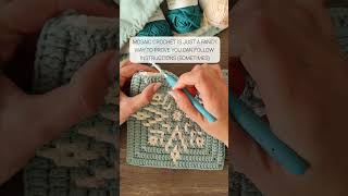 Mosaic crochet proof that I can follow instructions well at least until I lose count 🧶😂 [upl. by Ayikur951]