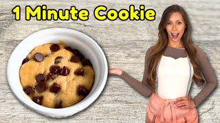 1 Minute Microwave Cookie  The Easiest Chocolate Chip Cookie in a Mug [upl. by Ellehcil777]