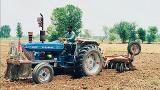 Ford tractor 4610 Power Testing with 11 disc Harrow 1985 Model 64HP 47kw [upl. by Irmo214]