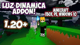 Luz DINAMICA para MINECRAFT BEDROCK 120 ✅🟡  Xbox  PE  Windows 10 minecraft bedrock mods [upl. by Atiseret959]