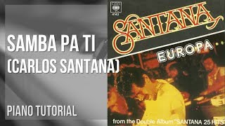 Samba Pa Ti  Santana  Guitar Lesson  Solo Acoustic Lesson [upl. by Rimahs]