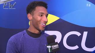 Felix AugerAliassime 2020 ATP Cup Round Robin Win Tennis Channel Interview [upl. by Wemolohtrab]