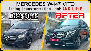 Mercedes V Class w447 retrofit to AMG Body kit by Tolias Edition 🇬🇷 [upl. by Ennaecarg]