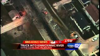 Truck pulled from KK River in Milwaukee [upl. by Wimsatt]