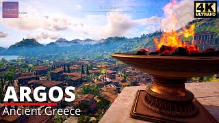 Walking in the Ancient Greek City of Argos  Assassins Creed Odyssey  4K Ultra Max Graphics [upl. by Oidivo]