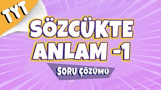 Sözcükte Anlam 1 Soru Çözümü  2022 [upl. by Philbert]