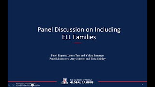 Panel Discussion on Including ELL Families [upl. by Sheley]