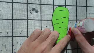 Instructions for cutting and pasting carrots from colored paper [upl. by Digirb]