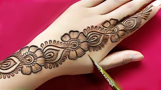 New easy stylish back hand mehndi design  simple mehndi design  mehndi design  mehandi  Mehndi [upl. by Knight]