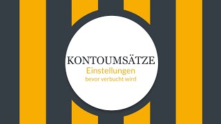 Kontoumsätze einlesen Einstellungen [upl. by Atnomed]