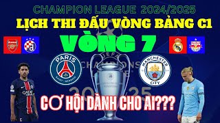 LỊCH THI ĐẤU VÒNG 7 CHAMPIONS LEAGUE 202425  VÒNG ĐẤU CĂNG NHƯ DÂY ĐÀNCƠ HỘI CHO PSG HAY MAN CITY [upl. by Zaob335]