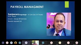 Webinar on Payroll Administration for HR Executives Organised by the HRMI [upl. by Thorncombe]