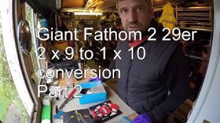 Giant Fathom 2 29er MTB 2 x 9 conversion part 2 [upl. by Anaele]