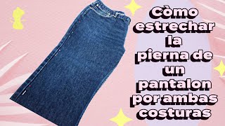 Cómo estrechar la pierna de un pantalón vaquero por ambas costuras [upl. by Irra]