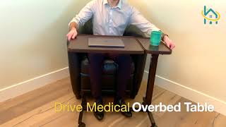 Drive Medical Overbed Table Double Top Instructions [upl. by Albert]