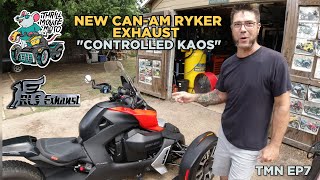 NEW CanAm Ryker Exhaust quotControlled Kaos Seriesquot  RLS Exhaust  TMN EP7 [upl. by Esinwahs511]