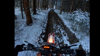 2023 Ktm 300 exc tpi six days edition snow test  ride [upl. by Enitnatsnoc]