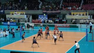 東亜 vs 高松工芸 春高バレー2017 2回戦より Japan volleyball [upl. by Kcirdor]