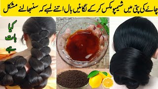 BLACK TEA HAIR GROWTH REMEDY  BEST SHAMPOO HAIR REMEDY  LONG Strong amp Shiny HAIR NATURALLY [upl. by Neumann]