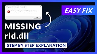 rlddll Error Windows 11  2x FIX  2023 [upl. by Innor]