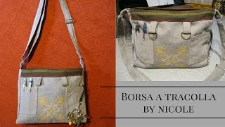 Borsa con chiusura a cerniera a tracolla  sew a zip bag [upl. by Teik]