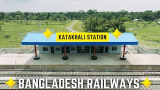 Drone View of Katakhali Station to Rupsha Track  Bangladesh Railway Infrastructure [upl. by Dustie128]