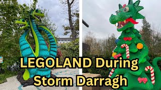 Legoland during Storm Darragh  Legoland During Bad Weather [upl. by Yttig]