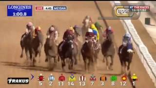 Dubai world cup Arrogate last to first Super horse maydan race9 25032017 [upl. by Esimorp]