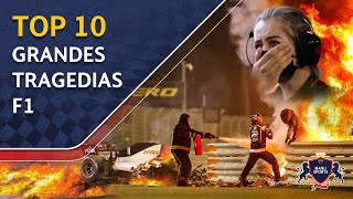 TOP 10  ACCIDENTES MÁS IMPACTANTES de la Formula 1 [upl. by Bueschel910]