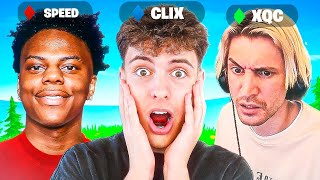 Clix CARRIES IShowSpeed amp XQC in OG Fortnite [upl. by Davida]