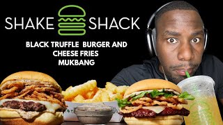 SHAKE SHACK TRUFFLE BURGER 🍔 MUKBANG  W CHEESE FRIES 🍟 [upl. by Tessy430]