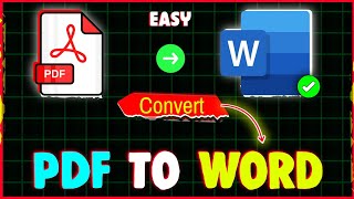 How to Convert PDF to Word for Free 🔥  2024 [upl. by Colver]