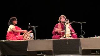 Suranjana accompanying on tabla with Ustad Kamal Sabri on sarangi video excerpt [upl. by Nyliac]