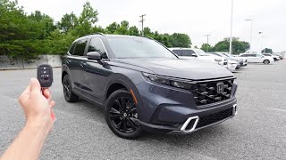 2025 Honda CRV Sport Touring Hybrid AWD Start Up Walkaround Test Drive and Review [upl. by Norris407]