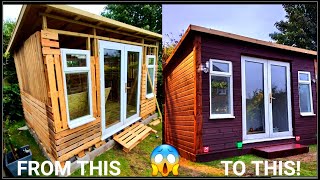 DIY Pallet Summer House Build  Pallet Shed  Man Cave [upl. by Bluh]