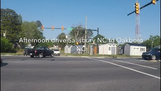 NORTH CAROLINA BACKROADS  Afternoon drive Salisbury NC to Oakboro NC  ASMR [upl. by Awjan698]