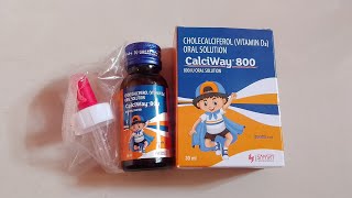 Calciway d3 800 drop full review uses sideeffects dose in Hindi [upl. by Ylla]